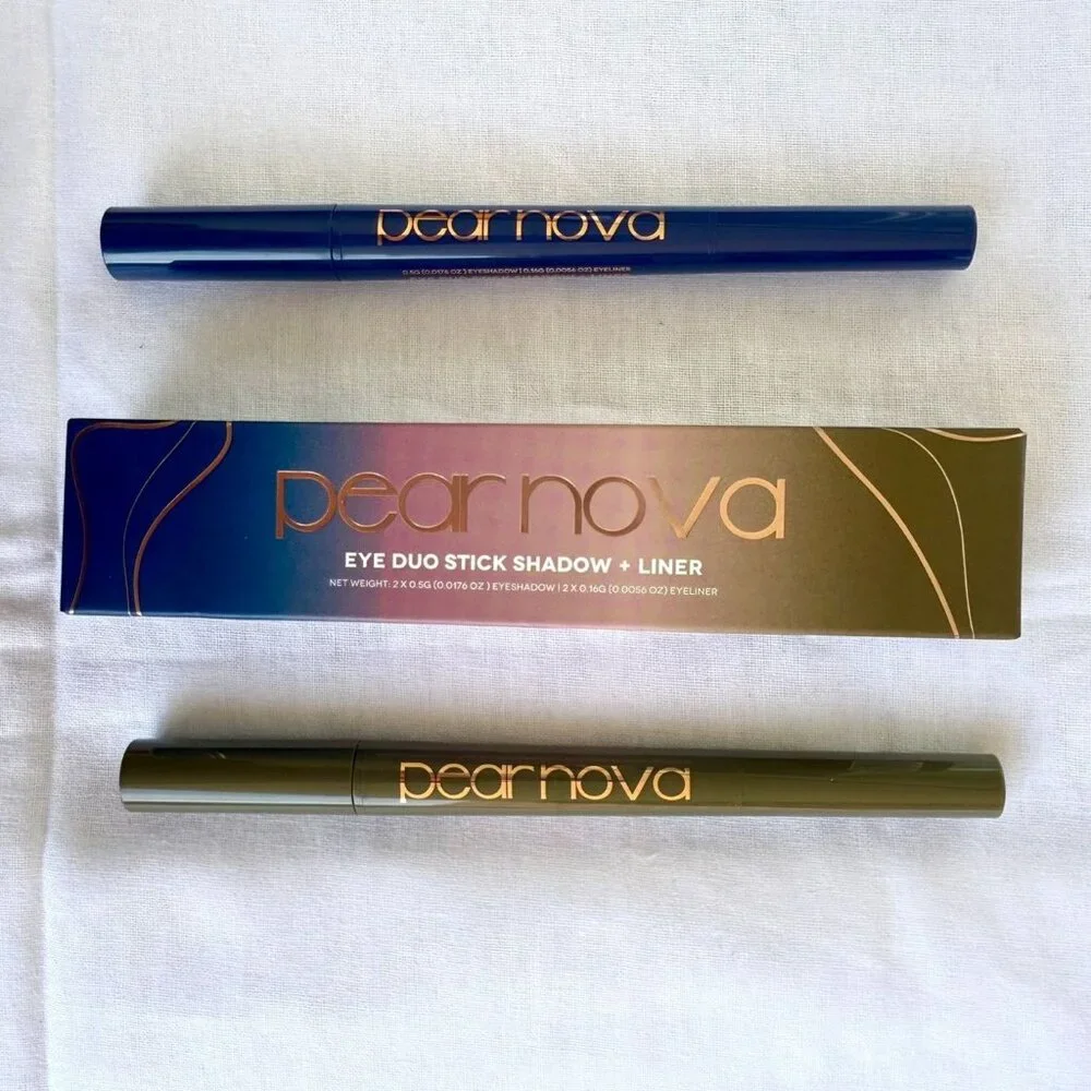 Pear Nova Eye Duo Stick Shadow Liner Azurite Unakite Full Size Creamy Blendable